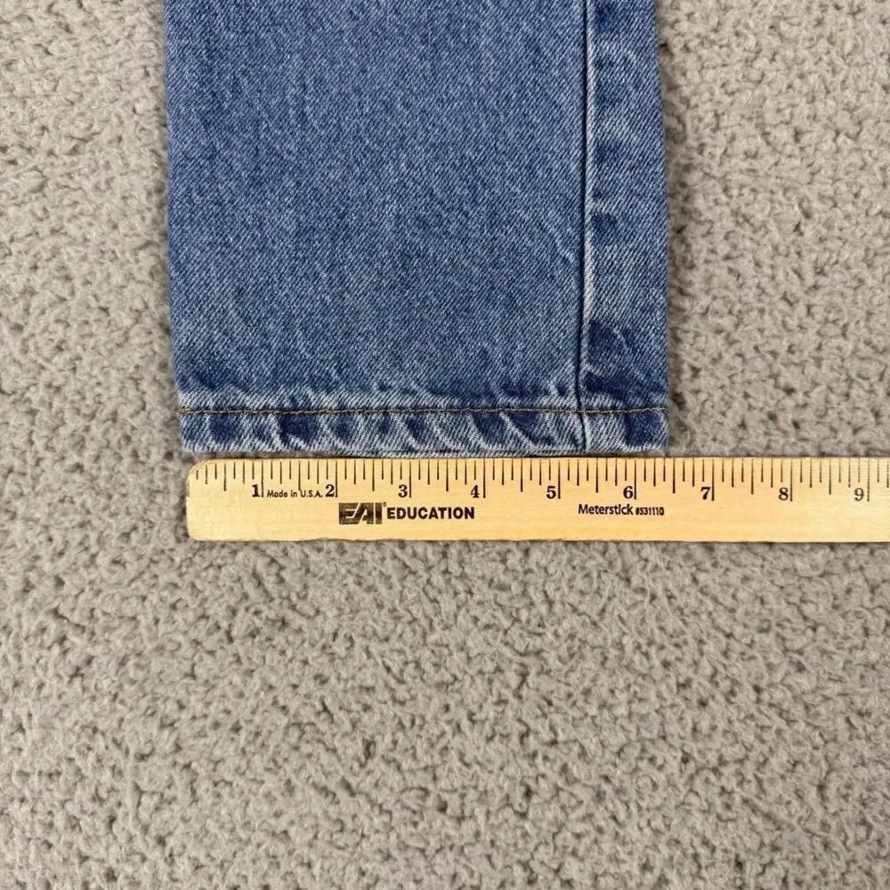 Vintage Polo Jeans Co Ralph Lauren Boys Size 10 Cotton Jeans American Flag Patch